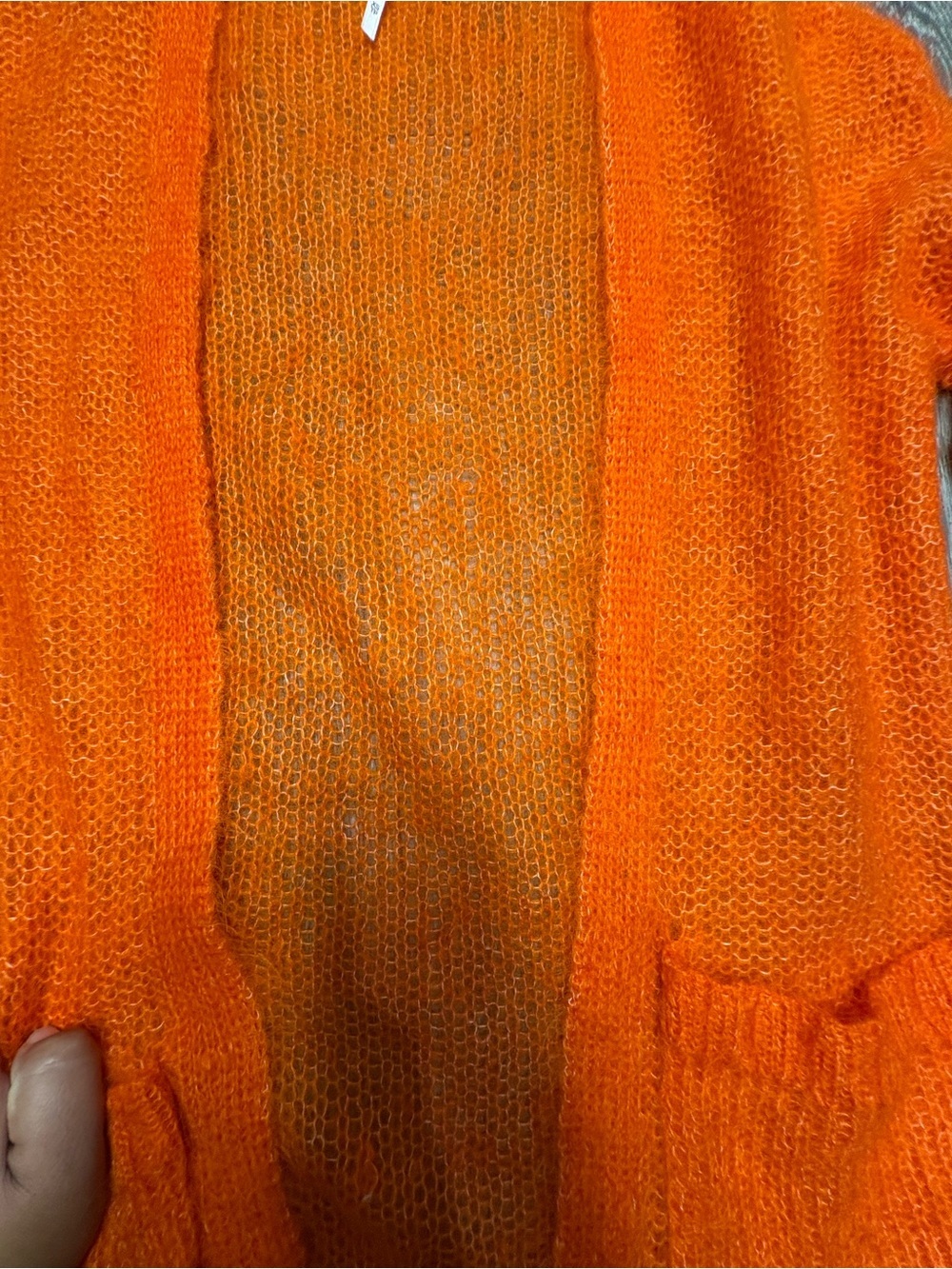 Free people Cozy Open-Front Orange Women's Cardigan Sweater - Picture 7 of 11